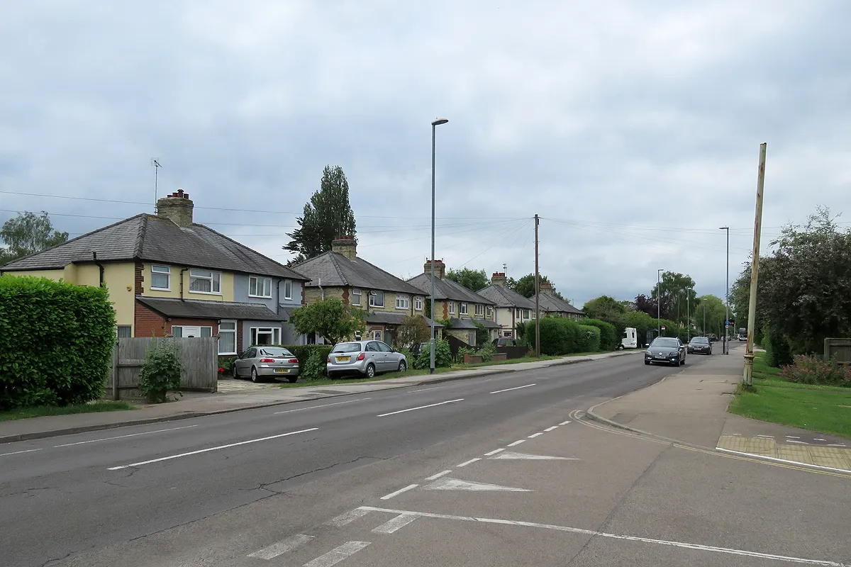 Semi-detached houses on Cherry Hinton Road, Cambridge